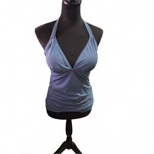 Sky Blue Halter Bikini Top